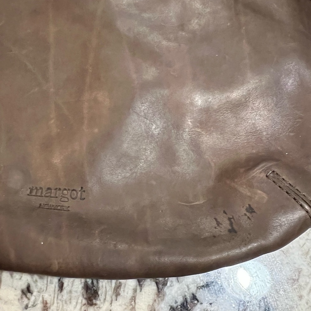 Margot dark green Leather Shoulder Bag - Picture 3 of 3